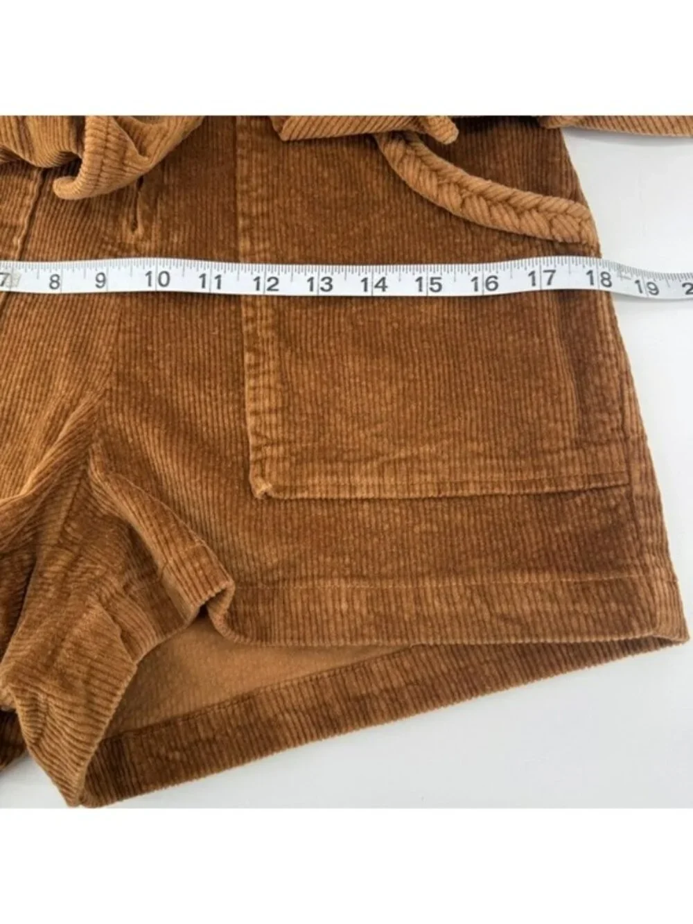 Show Me Your Mumu Outlaw Romper Womens Medium Brown Corduroy Braided Zip Front - Picture 6 of 10
